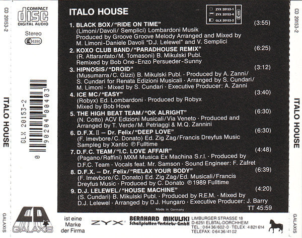 Various : Italo House (CD, Comp)