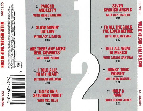 Willie Nelson : Half Nelson (CD, Comp)