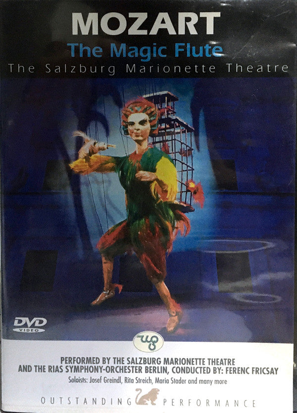 Wolfgang Amadeus Mozart, Ferenc Fricsay, Josef Greindl, Rita Streich, Maria Stader, Ernst Haefliger, Dietrich Fischer-Dieskau, Lisa Otto, Martin Vantin, RIAS Symphonie-Orchester Berlin, Peter Ustinov, Salzburg Marionette Theatre : The Magic Flute (DVD-V, Album, PAL, Dol)