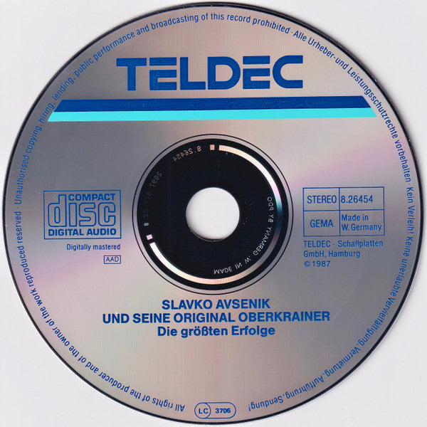 Slavko Avsenik Und Seine Original Oberkrainer : Die Größten Erfolge (CD, Comp)
