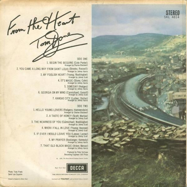Tom Jones : From The Heart (LP, Album, RP)