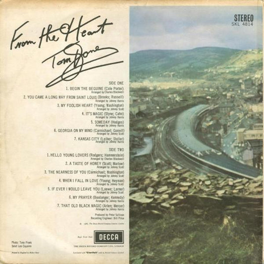 Tom Jones : From The Heart (LP, Album, RP)