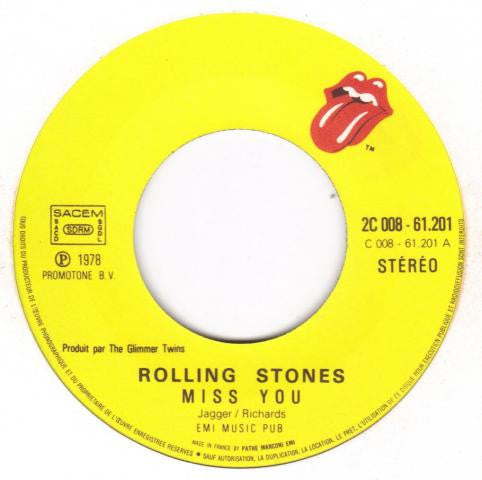 The Rolling Stones : Miss You (7", Single)