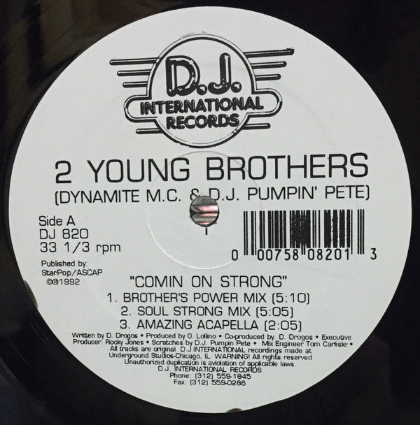 2 Young Brothers : Comin On Strong (12")