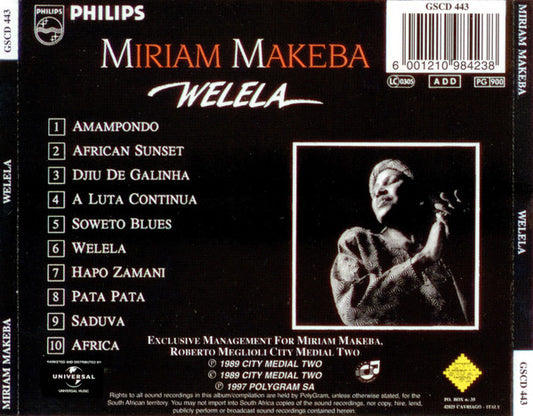 Miriam Makeba : Welela (CD, Album, RE)