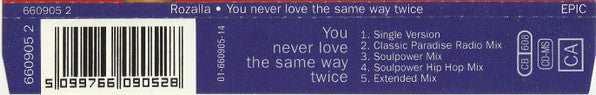 Rozalla : You Never Love The Same Way Twice (CD, Maxi, Single)