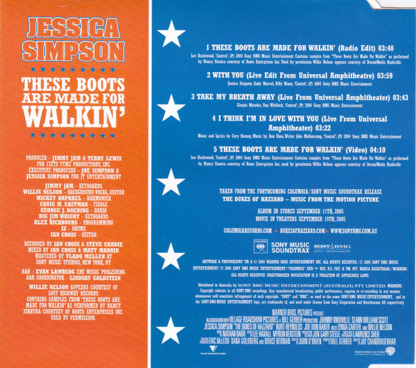 Jessica Simpson : These Boots Are Made For Walkin' (CD, Single, Enh)