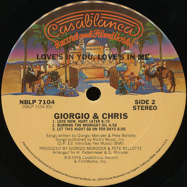 Giorgio* And Chris* : Love's In You, Love's In Me (LP, Album)