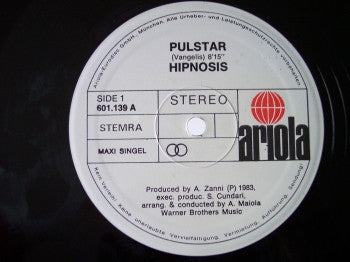 Hipnosis : Pulstar (Special Disco Mix) (12", Maxi)