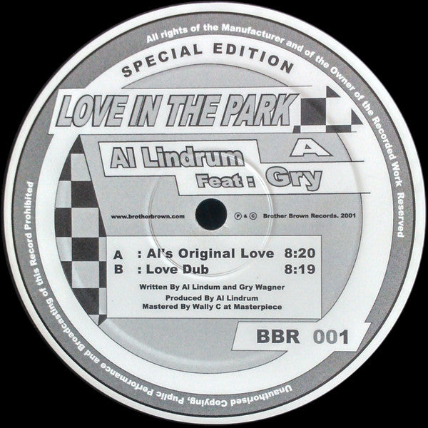 Al Lindrum Featuring Gry Wagner : Love In The Park (12", S/Edition)