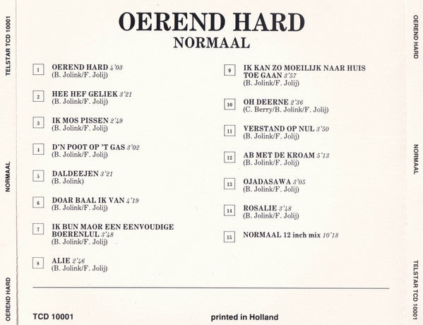 Normaal : Oerend Hard (CD, Comp)