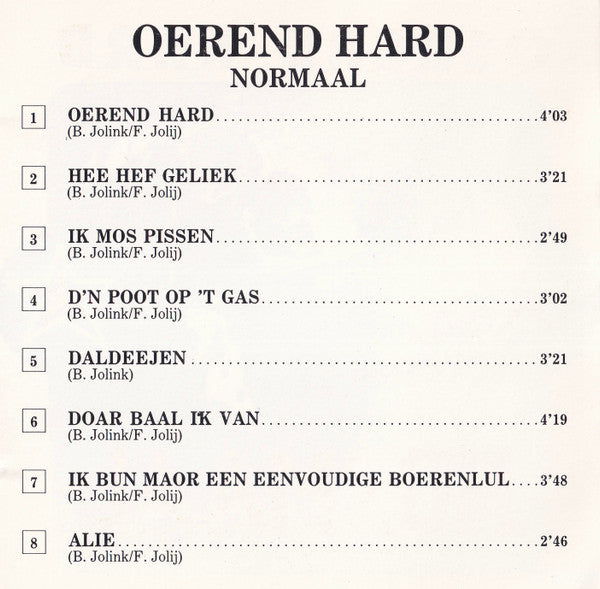 Normaal : Oerend Hard (CD, Comp)