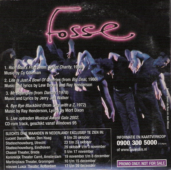 Simone Kleinsma, Stanley Burleson En Pia Douwes : Fosse - A Song And Dance Spectacular (CD, Single, Enh, Promo)