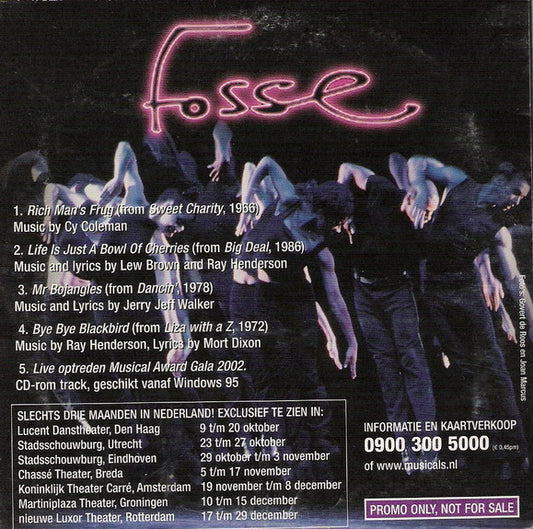 Simone Kleinsma, Stanley Burleson En Pia Douwes : Fosse - A Song And Dance Spectacular (CD, Single, Enh, Promo)