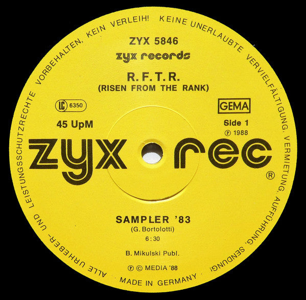 R.F.T.R. : Sampler '83 (12", Maxi)