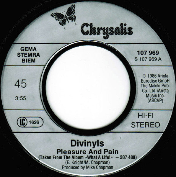 Divinyls : Pleasure & Pain (7", Single)