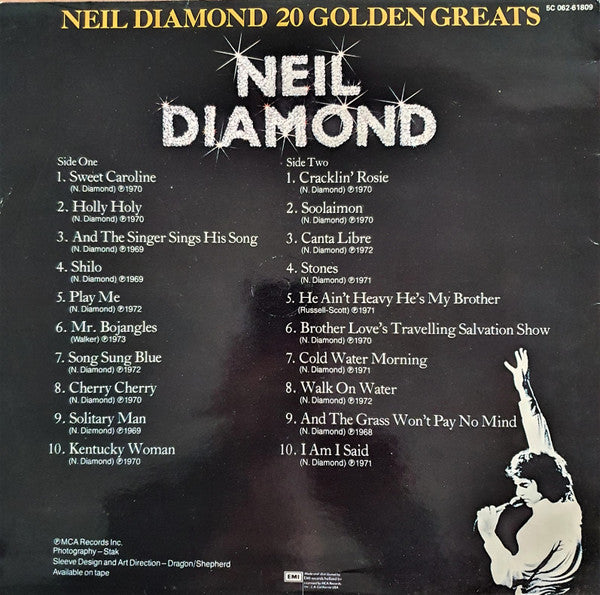 Neil Diamond : 20 Golden Greats (LP, Comp)