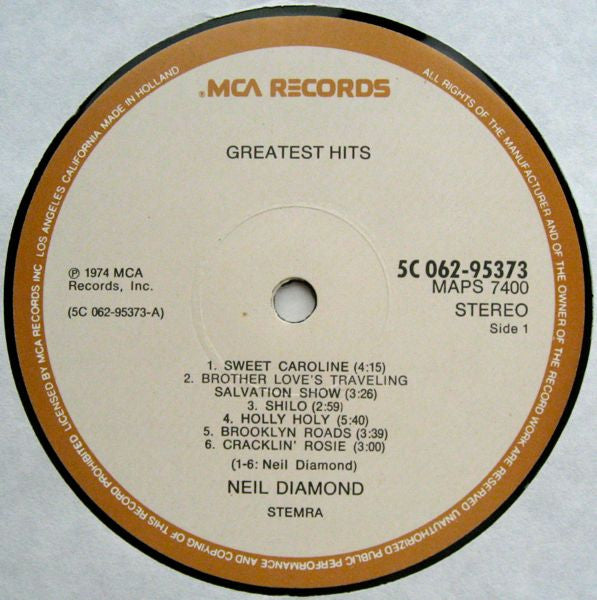 Neil Diamond : His 12 Greatest Hits (LP, Comp, RE)