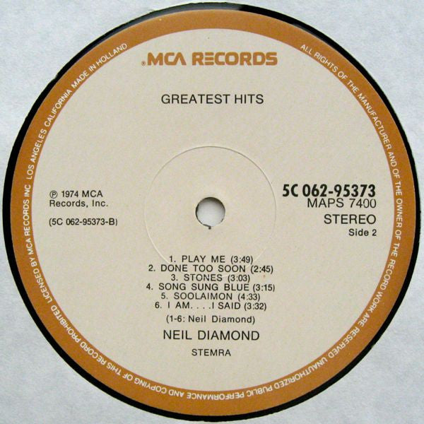 Neil Diamond : His 12 Greatest Hits (LP, Comp, RE)