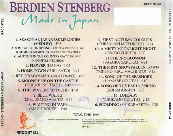 Berdien Stenberg : Made in Japan (CD)