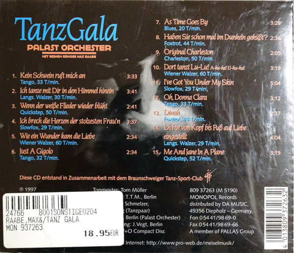 Palast Orchester Mit Seinem Sänger Max Raabe : TanzGala (CD, Album)