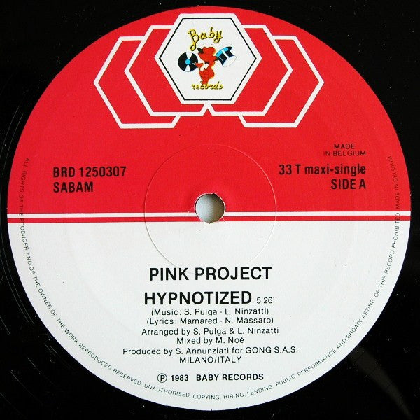 Pink Project : Hypnotized (12", Maxi)