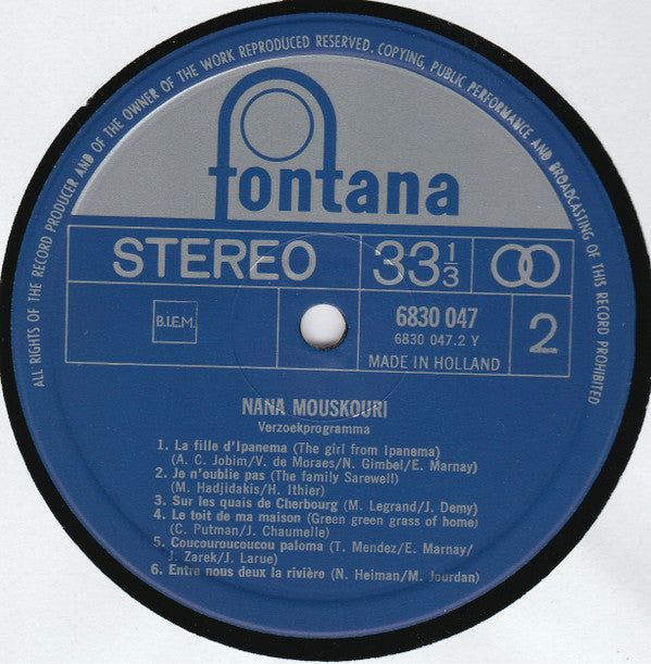 Nana Mouskouri : Verzoekprogramma (LP, Comp)