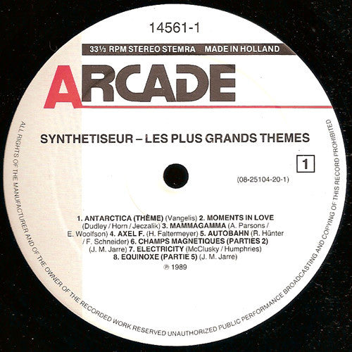 Ed Starink : Synthétiseur - Les Plus Grands Thèmes (LP, Album)