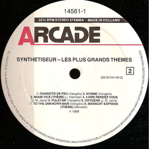 Ed Starink : Synthétiseur - Les Plus Grands Thèmes (LP, Album)