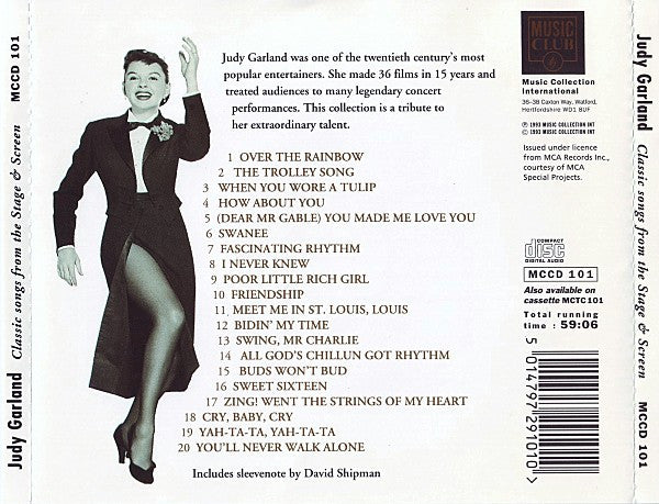 Judy Garland : Classic Songs From The Stage & Screen (CD, Comp)
