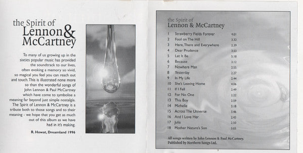 Dreamland (24) : The Spirit Of Lennon & McCartney (CD, Album)