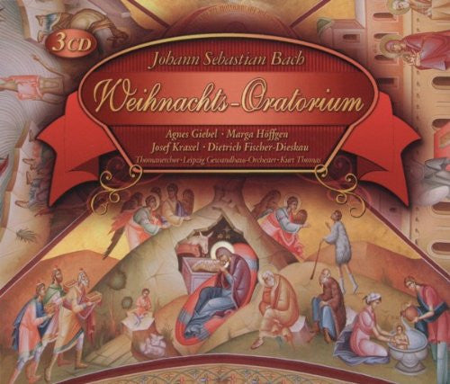Johann Sebastian Bach - Agnes Giebel • Marga Höffgen • Josef Traxel • Dietrich Fischer-Dieskau • Thomanerchor • Gewandhausorchester Leipzig • Kurt Thomas : Weihnachts-Oratorium (3xCD, Album, RE)