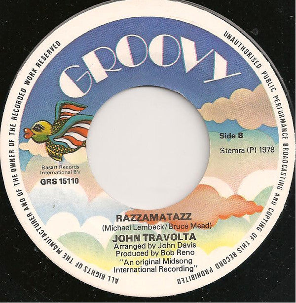 John Travolta : Greased Lightnin'  (7", Single)