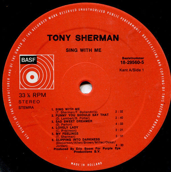 Tony Sherman : Tony Sherman (LP, Album)