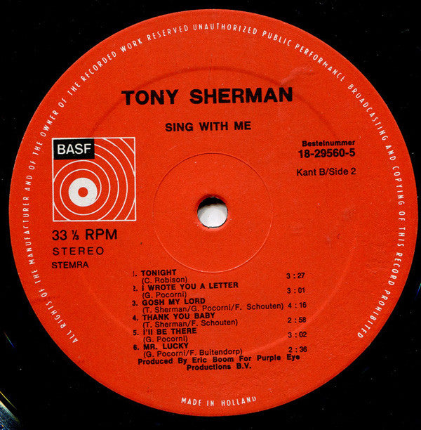 Tony Sherman : Tony Sherman (LP, Album)