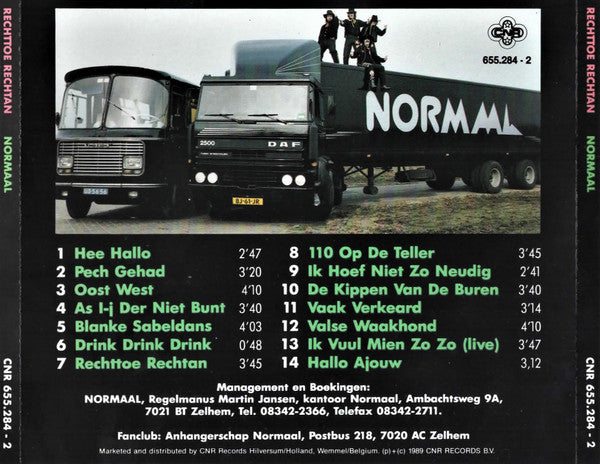 Normaal : Rechttoe Rechtan (CD, Album)