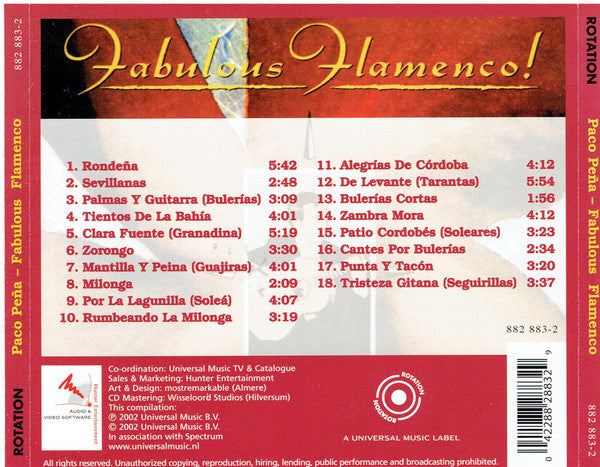 Paco Peña : Fabulous Flamenco! (CD, Comp, RE)