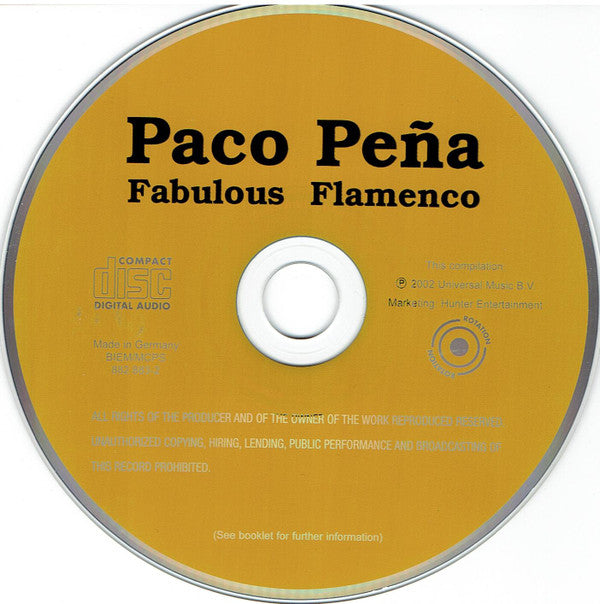 Paco Peña : Fabulous Flamenco! (CD, Comp, RE)