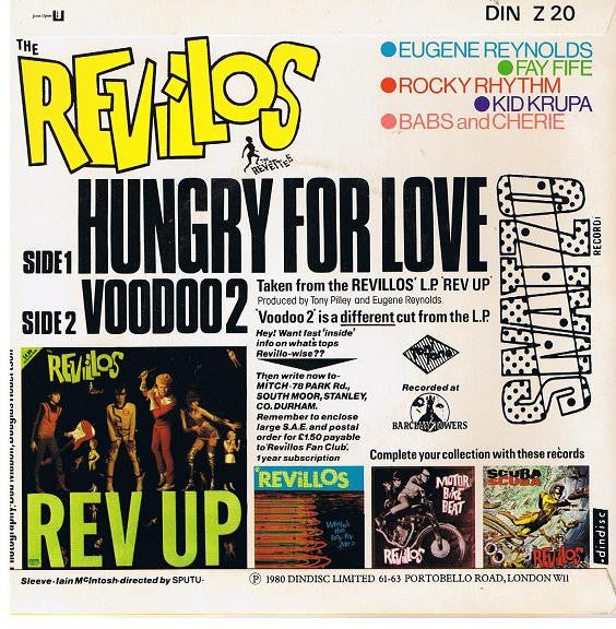 The Revillos : Hungry For Love (7", Single)