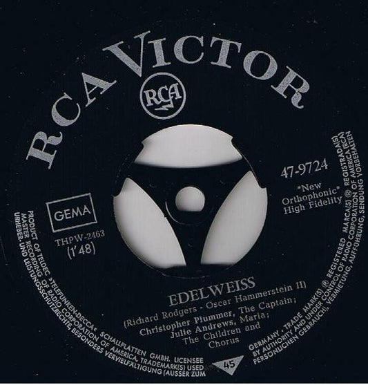 Julie Andrews / Christopher Plummer : Edelweiss / My Favorite Things (7", Single)