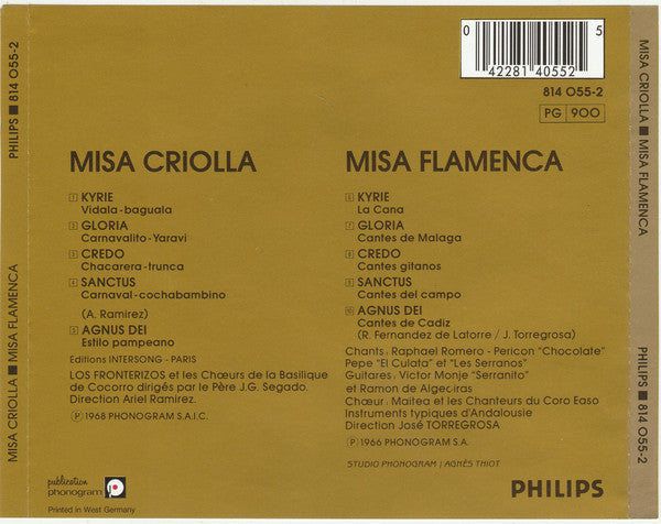Various : Misa Criolla / Misa Flamenca (CD, Comp)