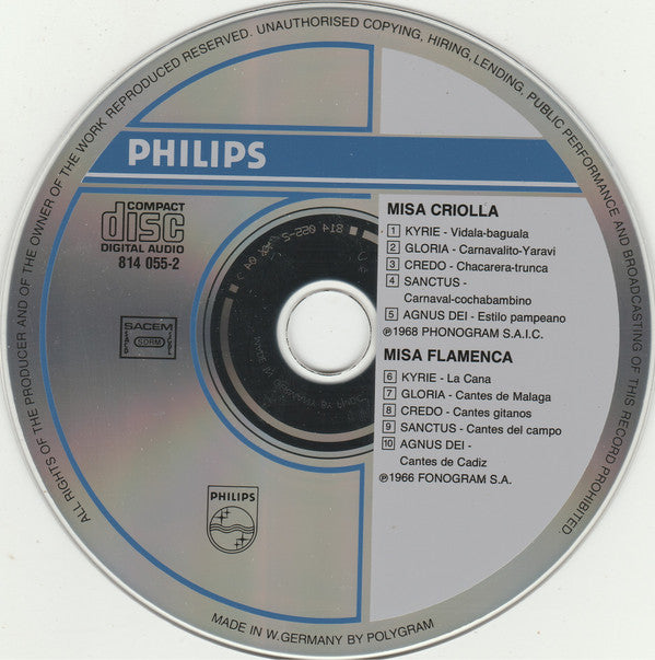 Various : Misa Criolla / Misa Flamenca (CD, Comp)