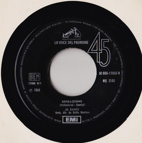 Al Bano Carrisi : Pensando A Te (7", Single)