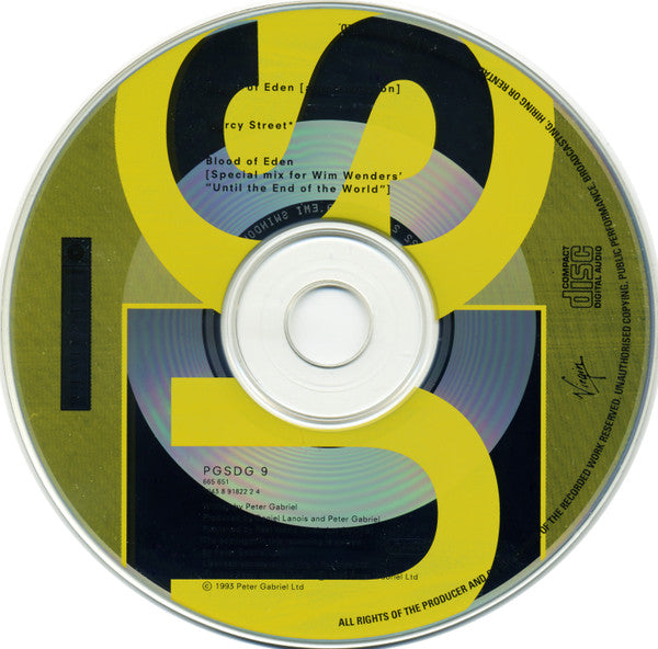 Peter Gabriel : Blood Of Eden (CD, Single, Dig)