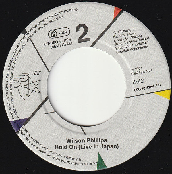 Wilson Phillips : You're In Love (7", Single)