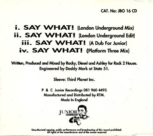 X-Press 2 : Say What! (CD, Single)