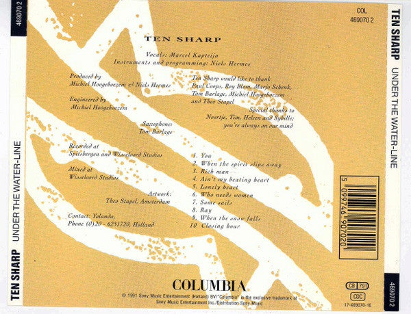 Ten Sharp : Under The Water-Line (CD, Album)