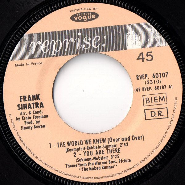Frank Sinatra : The World We Knew (7", EP)