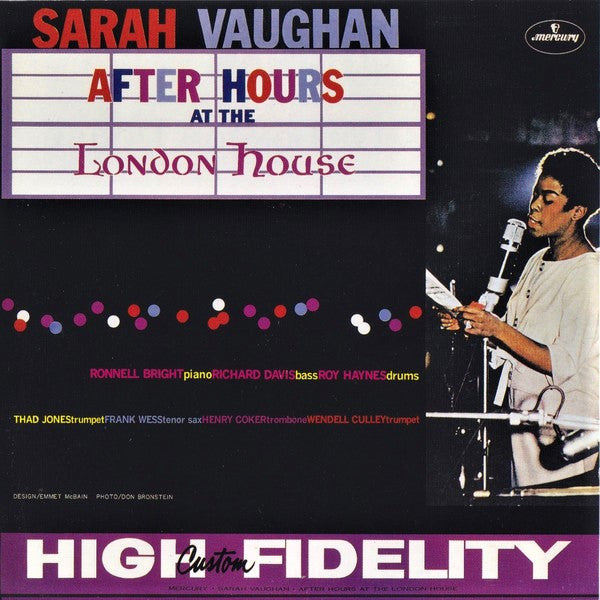 Sarah Vaughan : After Hours At The London House (CD, Album, RE)