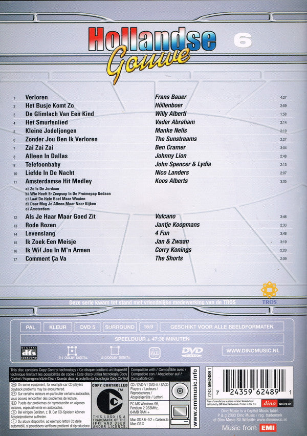 Various : Hollandse Gouwe 6 (DVD-V, Copy Prot., Multichannel, PAL)